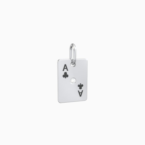 Ace of Clubs Playing Card Charm