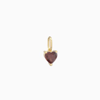 Heart Gemstone Charm