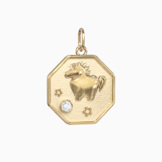 Year of the Horse Engravable Zodiac Medallion Charm