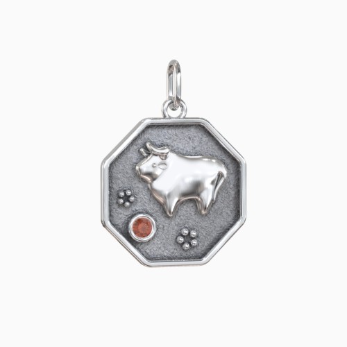 Year of the Ox Engravable Zodiac Medallion Charm