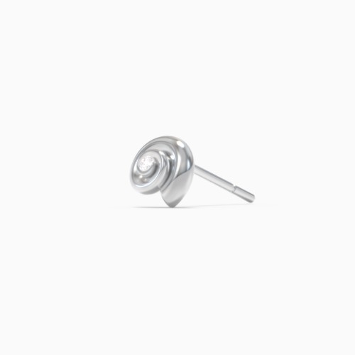 Ocean Collection Single Stud With Accent - Spiral Shell