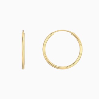 Medium Endless Gold Hoop Earrings