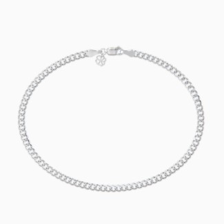 Open Curb Chain Anklet 9"