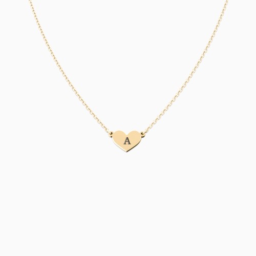 Engravable Heart Charm Necklace