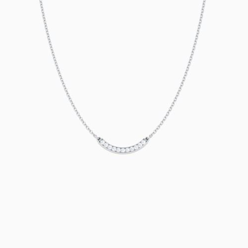 Curved Bar Necklace with Accents