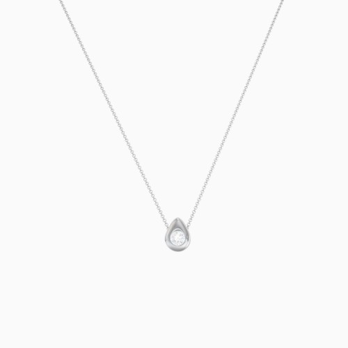 Teardrop Necklace with Gemstone