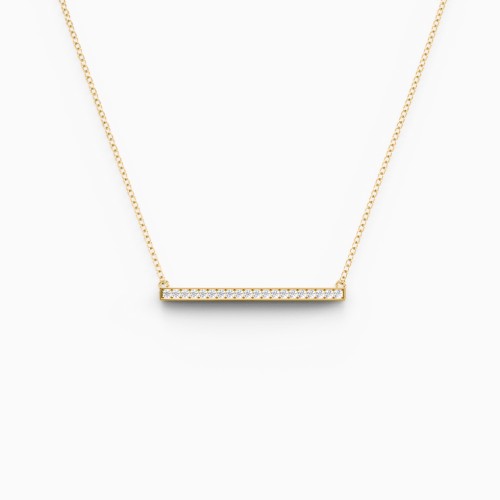 Horizontal Bar Necklace with Accents