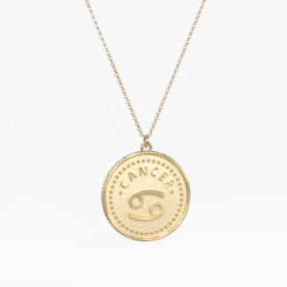 Cancer Coin Charm Necklace