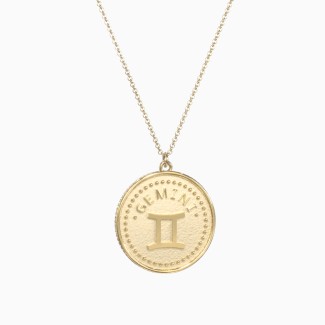 Gemini Coin Charm Necklace