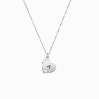 Engravable Sideways Heart Necklace
