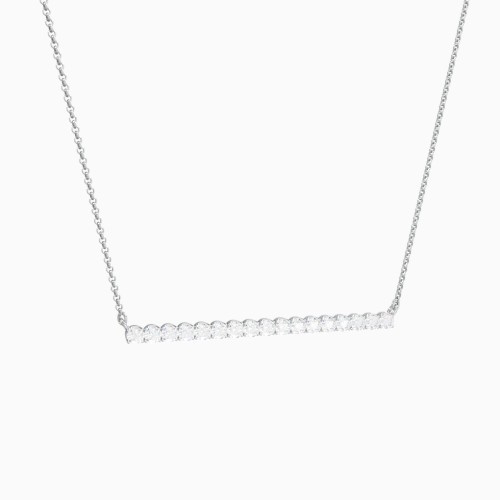Horizontal Gemstone Bar Necklace