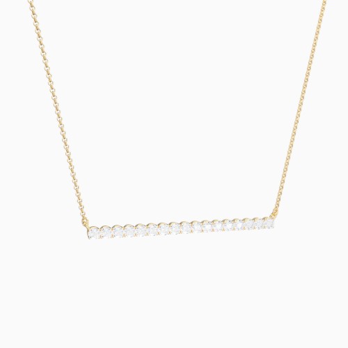 Horizontal Gemstone Bar Necklace