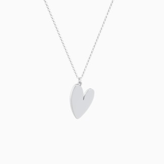 Tilted Heart with Side Engraving