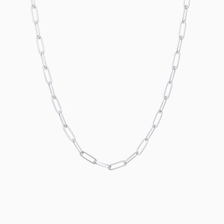 Bold Paper Clip Chain Necklace 18"