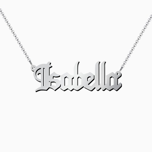 Personalized Gothic Name Necklace