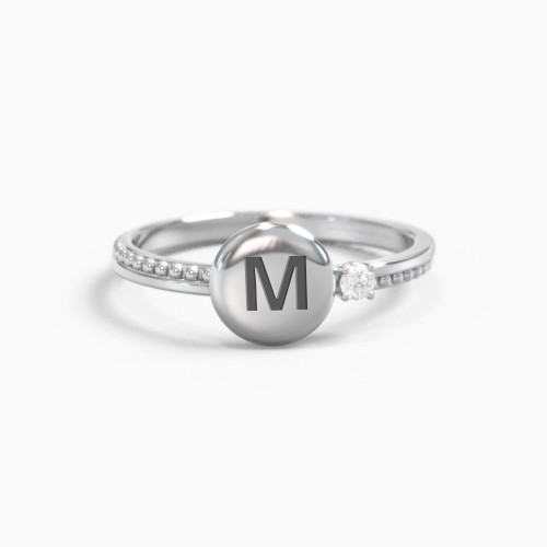 Engravable Disc Stackable Ring