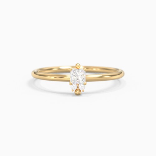 Princess Cut Stacking Ring with Accents