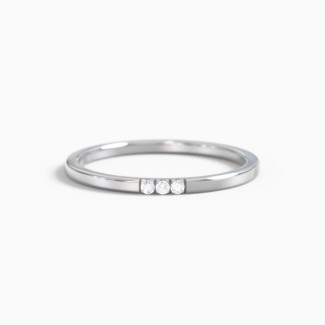Minimalist Band with Micro-Pavé Stones