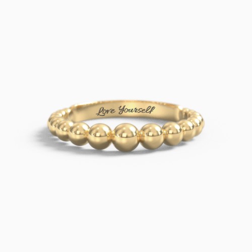 Graduated Beads Stacking Ring