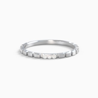 Geometric Cube Stackable Ring with Accents