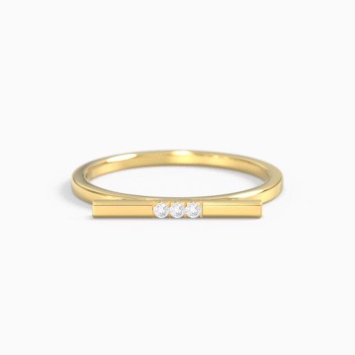 Bar Stackable Ring with Accents
