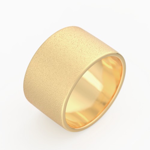 Classic Cigar Band Ring With Sand Finish