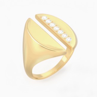 Open Shank Statement Ring with Accents