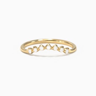 Dainty Curved Band with Accent Stones