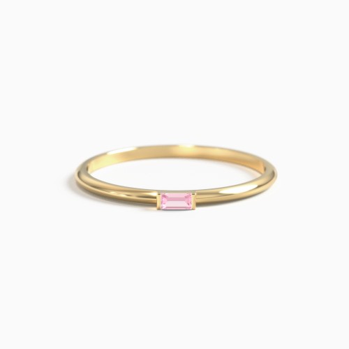 Dainty East-West Stackable Baguette Ring
