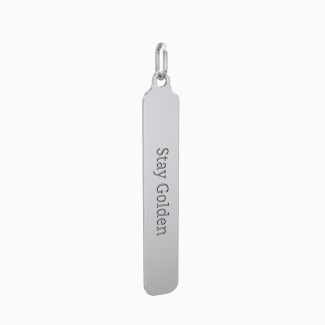 Engravable Long Tag Charm