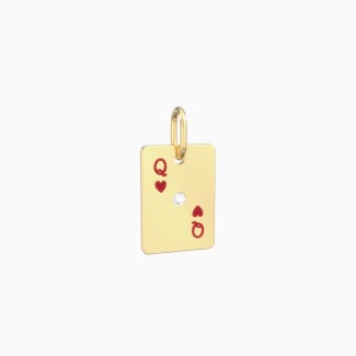 Queen of Hearts Playing Card Charm