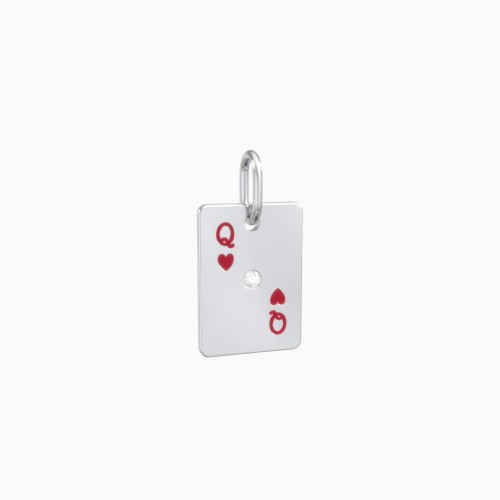 Queen of Hearts Playing Card Charm