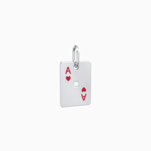 Ace of Hearts Playing Card Charm
