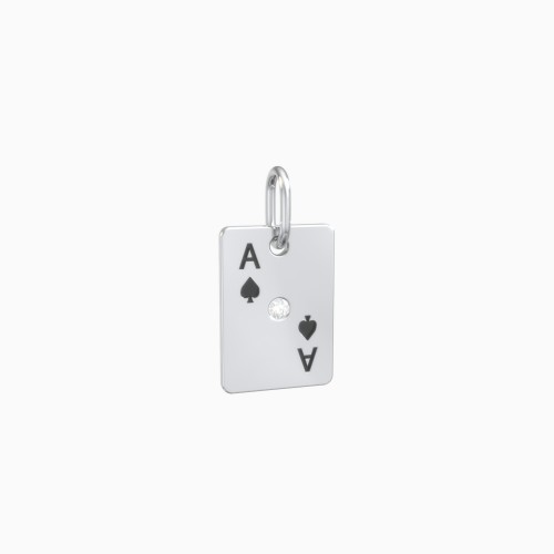 Ace of Spades Playing Card Charm