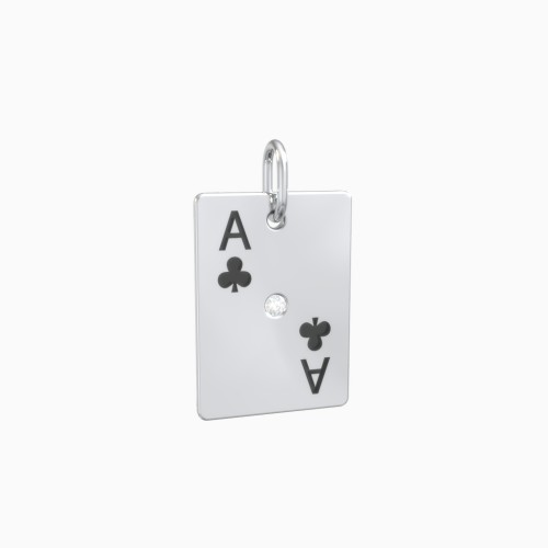 Large Ace of Clubs Playing Card Charm