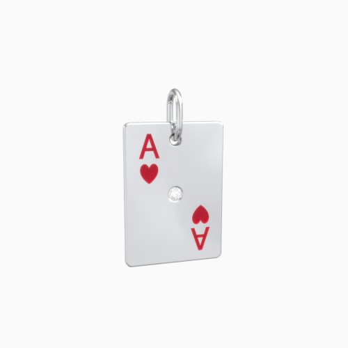 Large Ace of Hearts Playing Card Charm