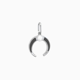 Crescent Horn Cold Enamel Charm