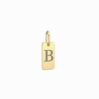 Small Initial Tag Charm
