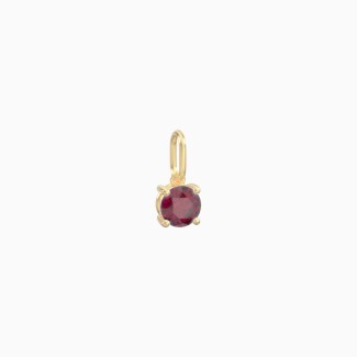 Round Gemstone Charm