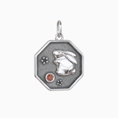 Year of the Rabbit Engravable Zodiac Medallion Charm