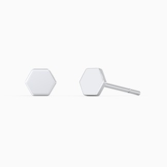 Hexagon Stud Earrings