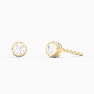 Bezel Gemstone Stud Earrings