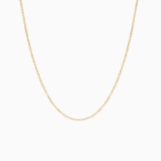 Vermeil Curb Chain Necklace 18"