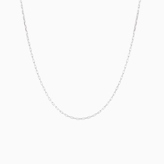 Sterling Silver Long Box Chain Necklace 18"