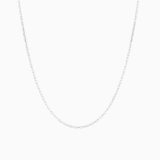 Sterling Silver Long Box Chain Necklace 24"