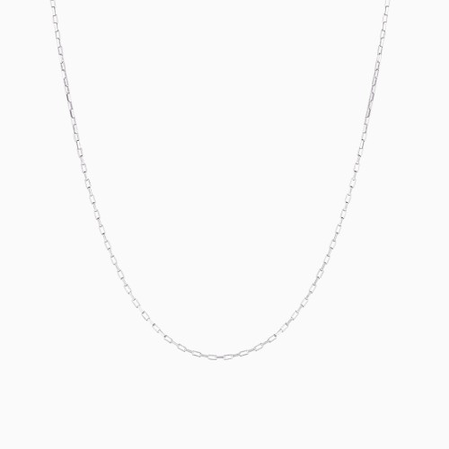 Sterling Silver Long Box Chain Necklace 24"