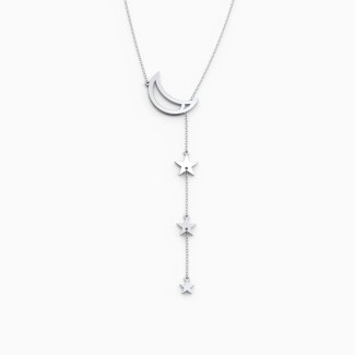 Lariat with Moon and Star Charms