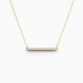 Horizontal Bar Necklace with Accents