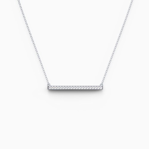 Horizontal Bar Necklace with Accents
