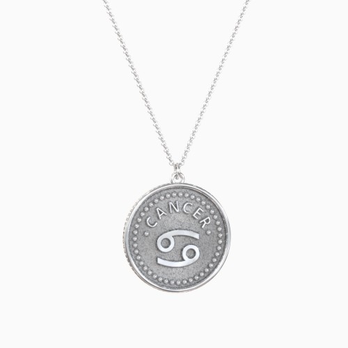 Cancer Coin Charm Necklace